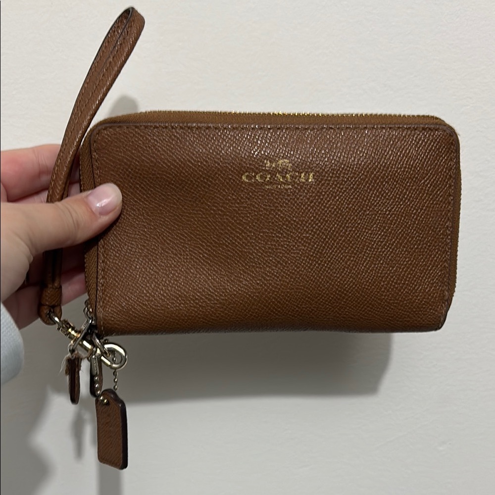 Coach Brown Wristlet Wallet